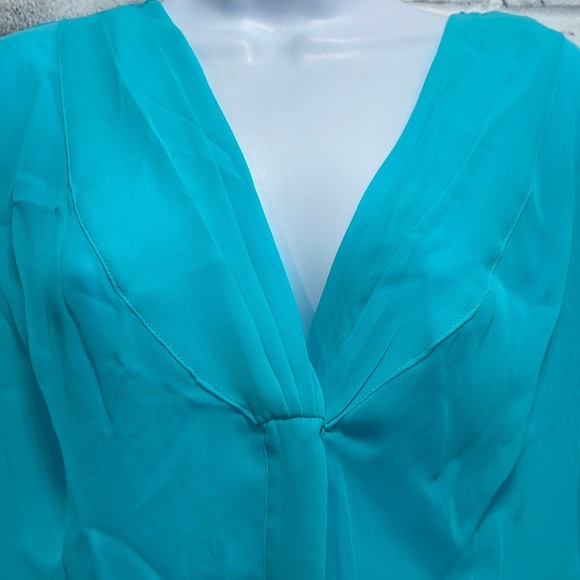 Worthington Sheer Button Up Sleeveless Blouse NWT Large - Picture 2 of 8